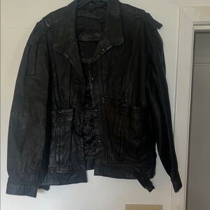 Men's Black Leather Jacket